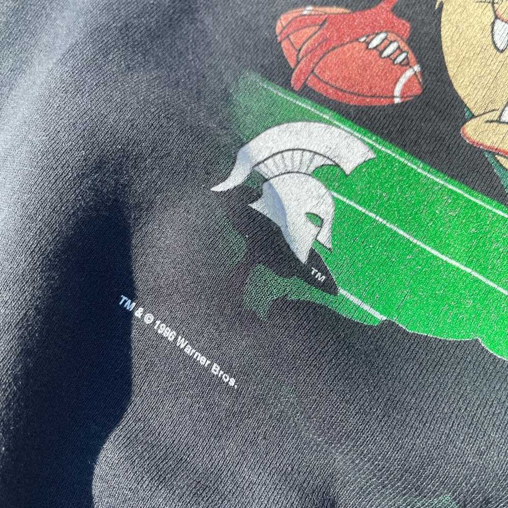 Black MSU x Looney Toones 1996 Spartans Sweater - Picture 7 of 10